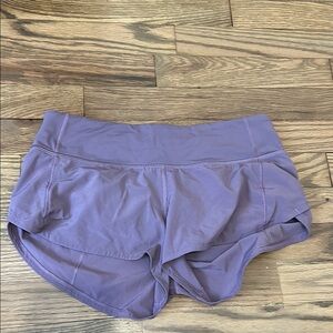 Women's Lulu Lemon Speed Up Purple Shorts